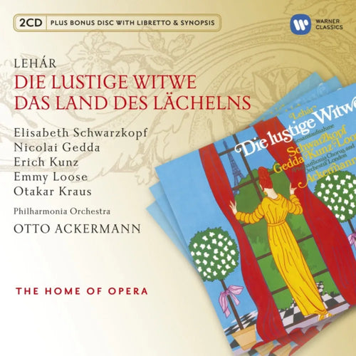 Franz Lehár - Elisabeth Schwarzkopf, Nicolai Gedda, Erich Kunz, Emmy Loose, Otakar Kraus, Philharmonia Orchestra, Otto Ackermann - Die lustige Witwe / Das Land Des Lächelns (CD Doble (2CD) nuevo)